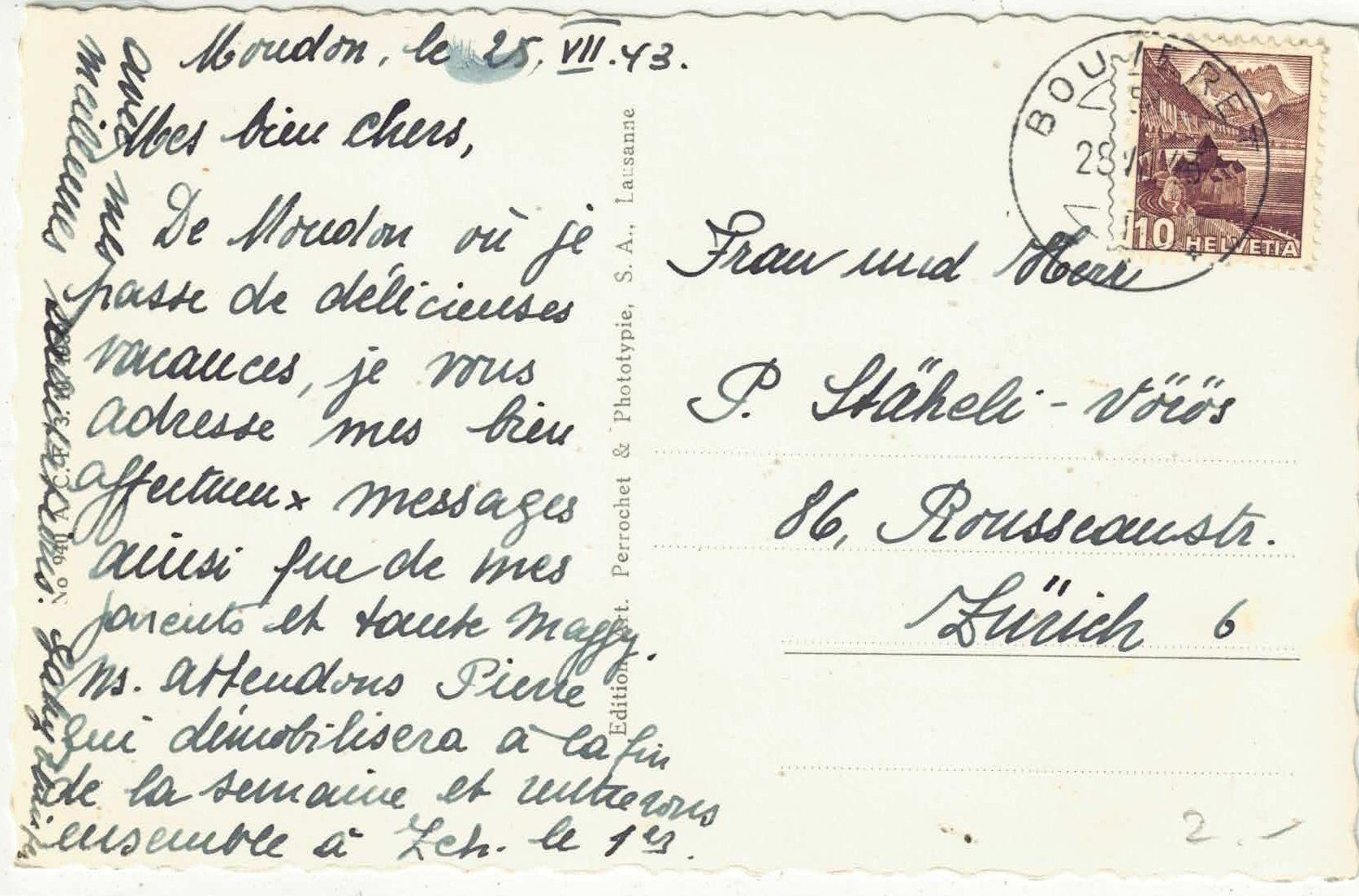 Ansichtskarten: Moudon et la Broye – Gebraucht aus Ettingen von Kartenplanet 1