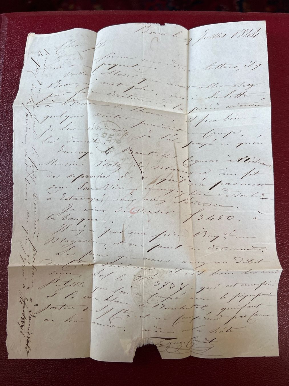 Tutti i francobolli: 1 enveloppe datée 29 juillet 1844 – Usato da Charmey (Gruyère) venduto da Rolando6 3