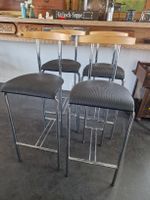 4er Set Barhocker, Chromstahl, Holz, Top Zustand!