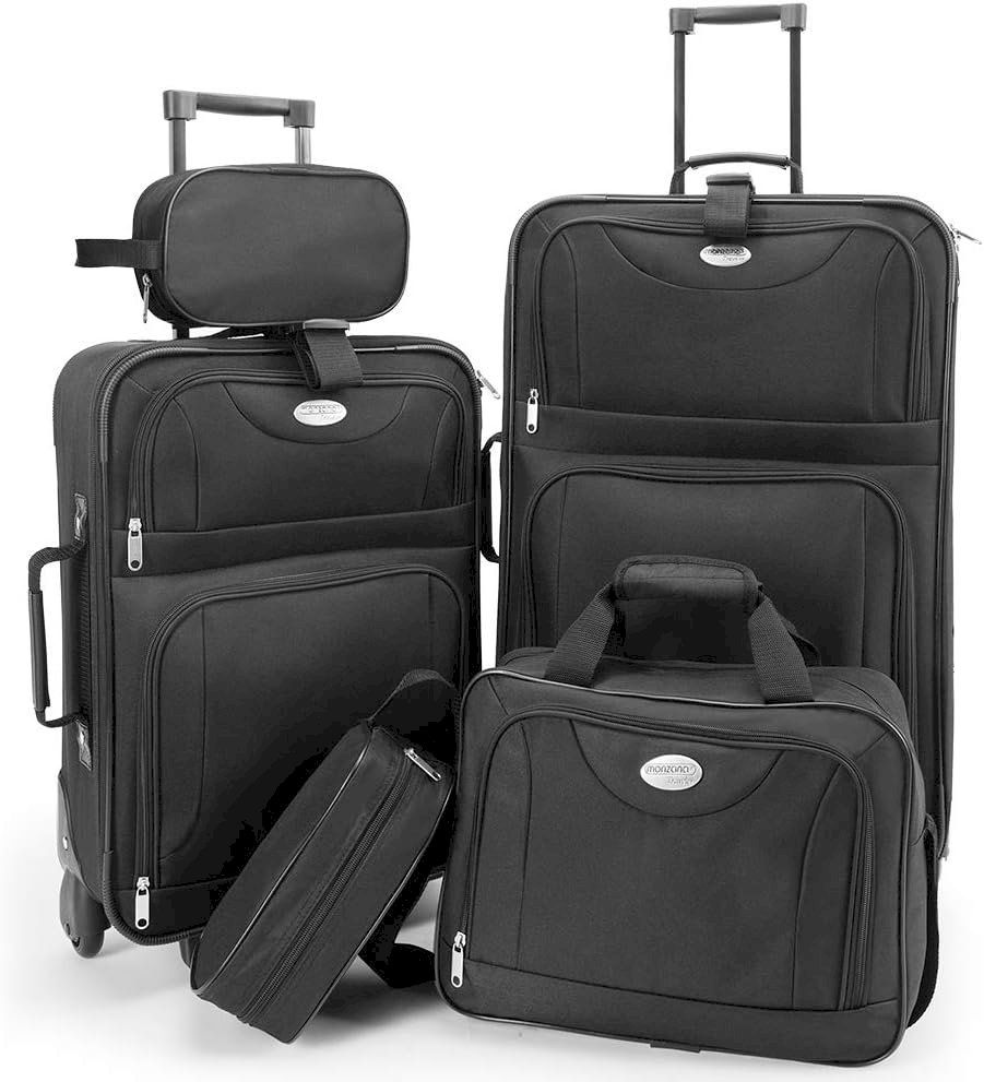 Valigie: Monzana Koffer Set 5-tlg. Schwarz – Nuovo e nell'imballaggio originale da Bottighofen venduto da zaap 2