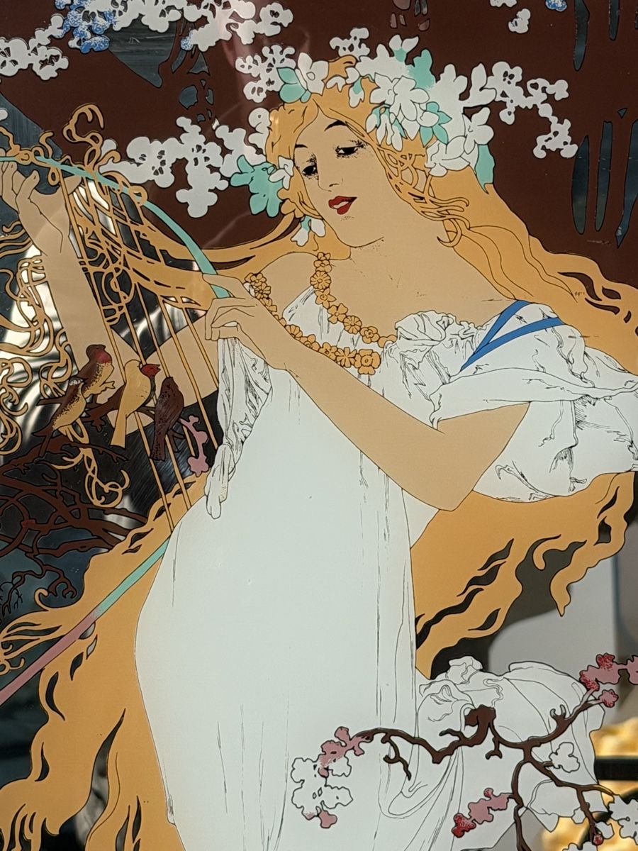 Specchi: VINT MUCHA  art mirror art deco signed – Usato da Lausanne venduto da vas_mbk2 1