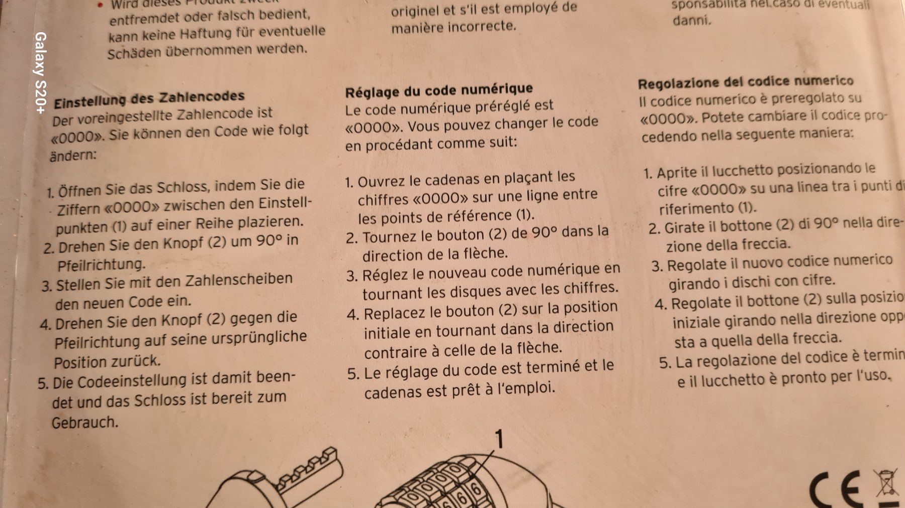 Lucchetti: 1 Trottinett oder Fahrradschloss Zahlencode, 80cm Metall neu – Nuovo e nell'imballaggio originale da Aldesago venduto da ant_zk5q 6