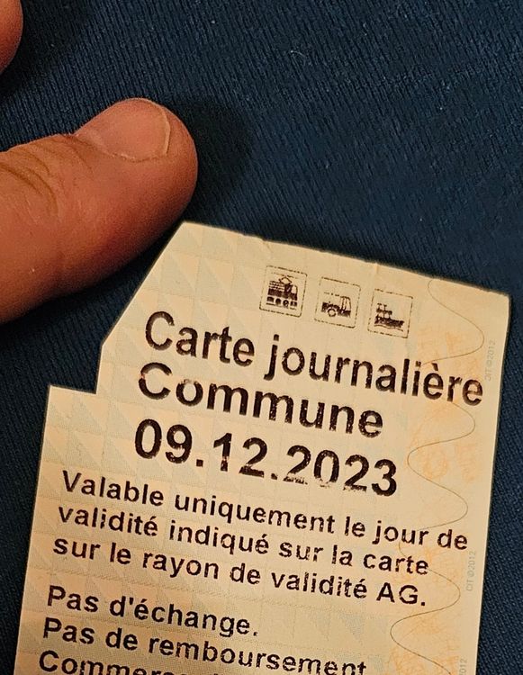 Carte Journalière Commune Cff 09122023 Kaufen Auf Ricardo 0150