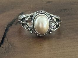 Vintage Ring mit Perle