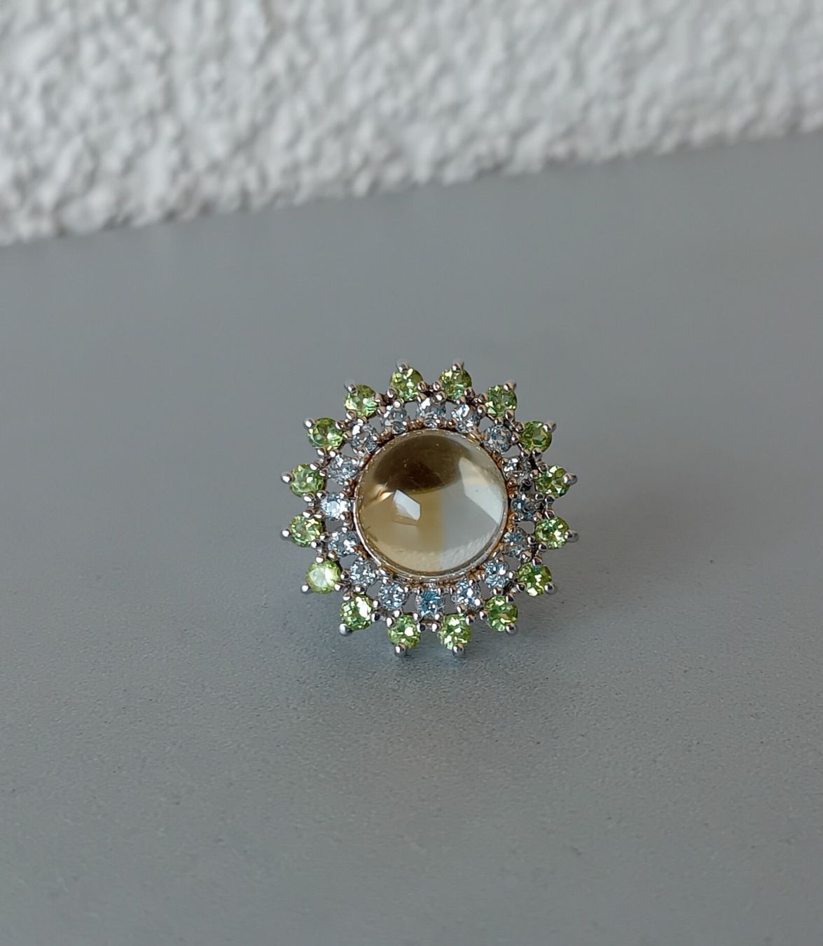 Anelli: Ring Silber mit Citrin, Weisstopas und Peridot – Usato da Stans venduto da wer_fd5f 7