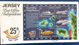 1994 - Jersey FDC - 25 Jahre Posthoheit - Block 9