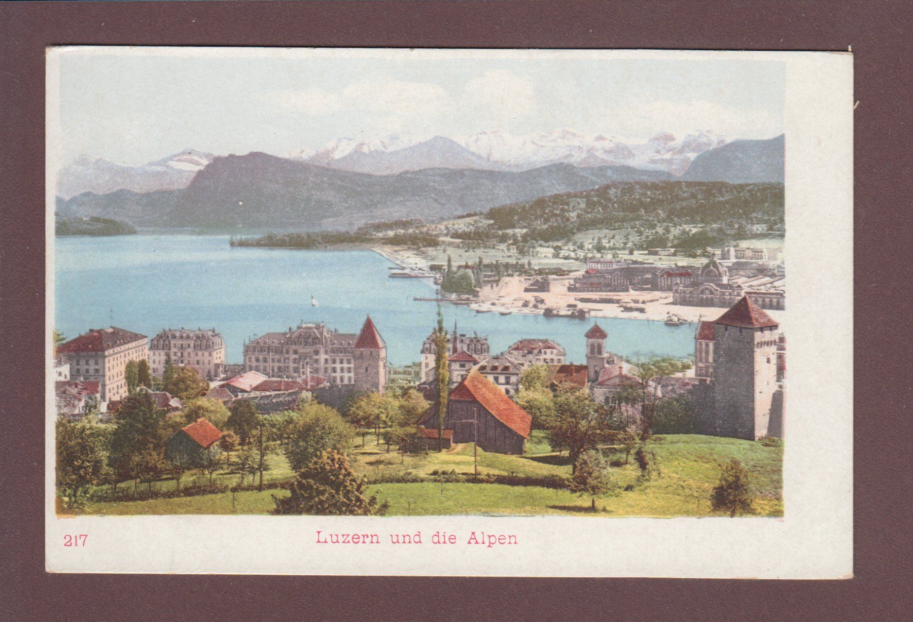 Cartoline postali: LUZERN und die Alpen – Usato da Pully venduto da nicecards