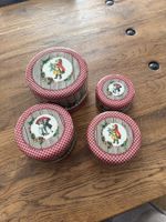 4 Blechdosen Set weihnachtlich rund guter Zustand