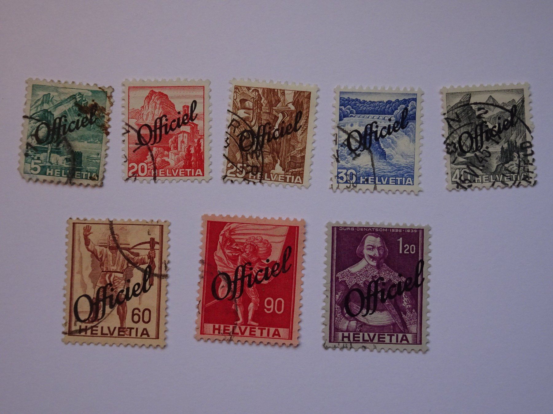 Alle Briefmarken: Bundesverwaltung 1942 – Gebraucht aus Aadorf von Chnorli-Furz