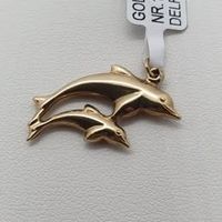 Echt 9K Gold - Delfin Anhänger