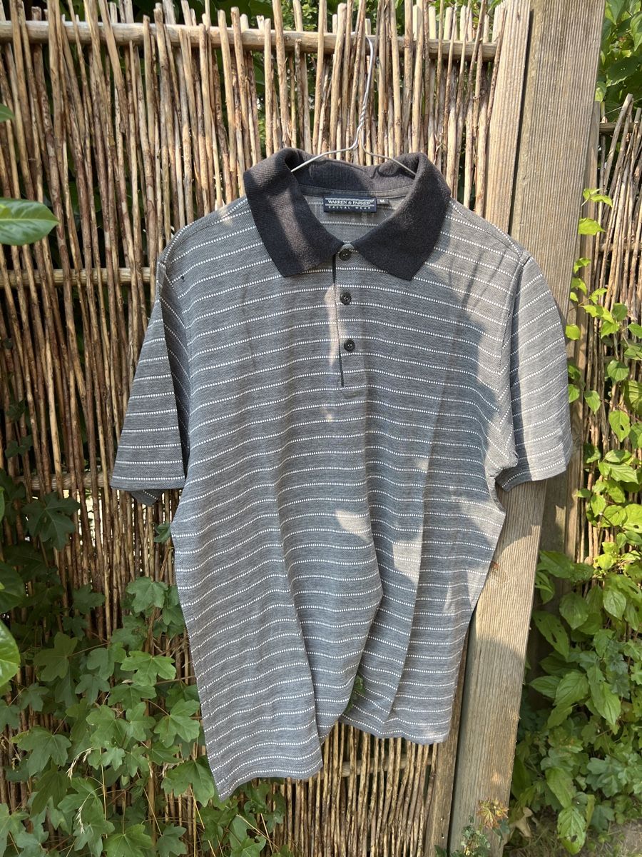Warren & Parker Polo-Shirts: Warren & Parker Poloshirt, Gr. M, Grau gestreift – Gebraucht aus Wallisellen von sarinavs