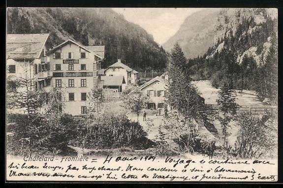 Cartoline postali: Finhaut, Châtelard-Frontiere, Hotel Sui – Usato da Berlin venduto da bartko-reher