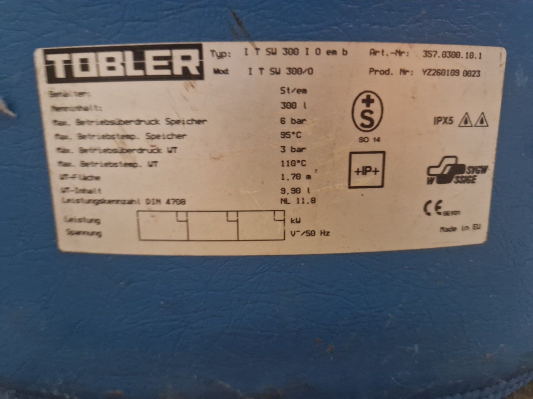 Sanitär: Warmwasserboiler 300l – Gebraucht aus Zollikofen von Aegelseehof 2