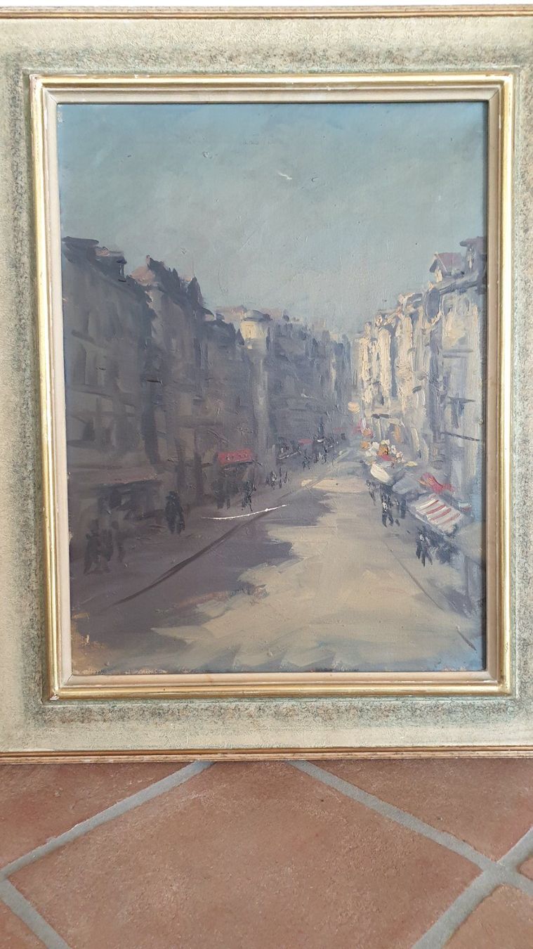 Gemälde: Strassenszene Paris. – Gebraucht aus Goldach von armando_r