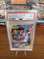 Pokemon Karte: Espeon & Deoxys GX, PSA 9 Mint Zustand