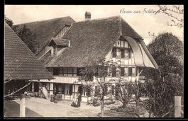 AK Schlieren, Restaurant zum Kreuz, Außenansicht, Fachwerkha