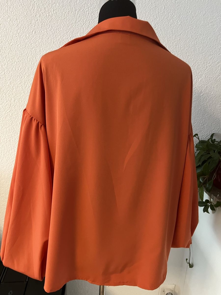 Blusen: Schicke Bluse mit Puffärmeln in Rostrot Gr. L – Neu (gemäss Beschreibung) aus Luzern von suhamadlun 2