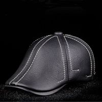 Herren Baskenmütze aus Leder - Béret pour homme en cuir