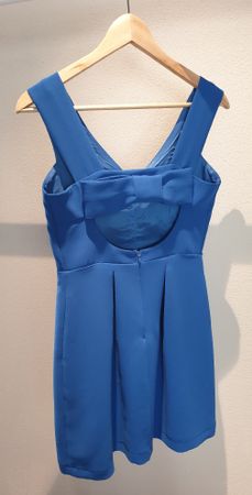Sommerliches blaues Cocktailkleid Grösse 34 / xs