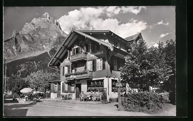 Cartoline postali: AK Kandersteg, Hotel Alpenblick – Usato da Berlin venduto da bartko-reher