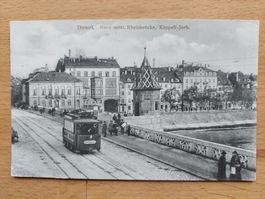 AK Basel mit Tram belebt