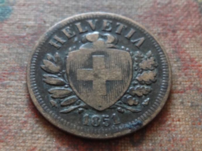 Tutti le monete: 2 Rp. 1851   (A) – Usato da Romanel-sur-Lausanne venduto da Swift13