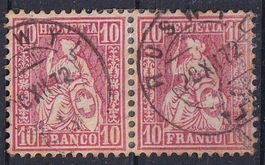 Sitzende Helvetia Paar 10, V-O RUSWYL+++