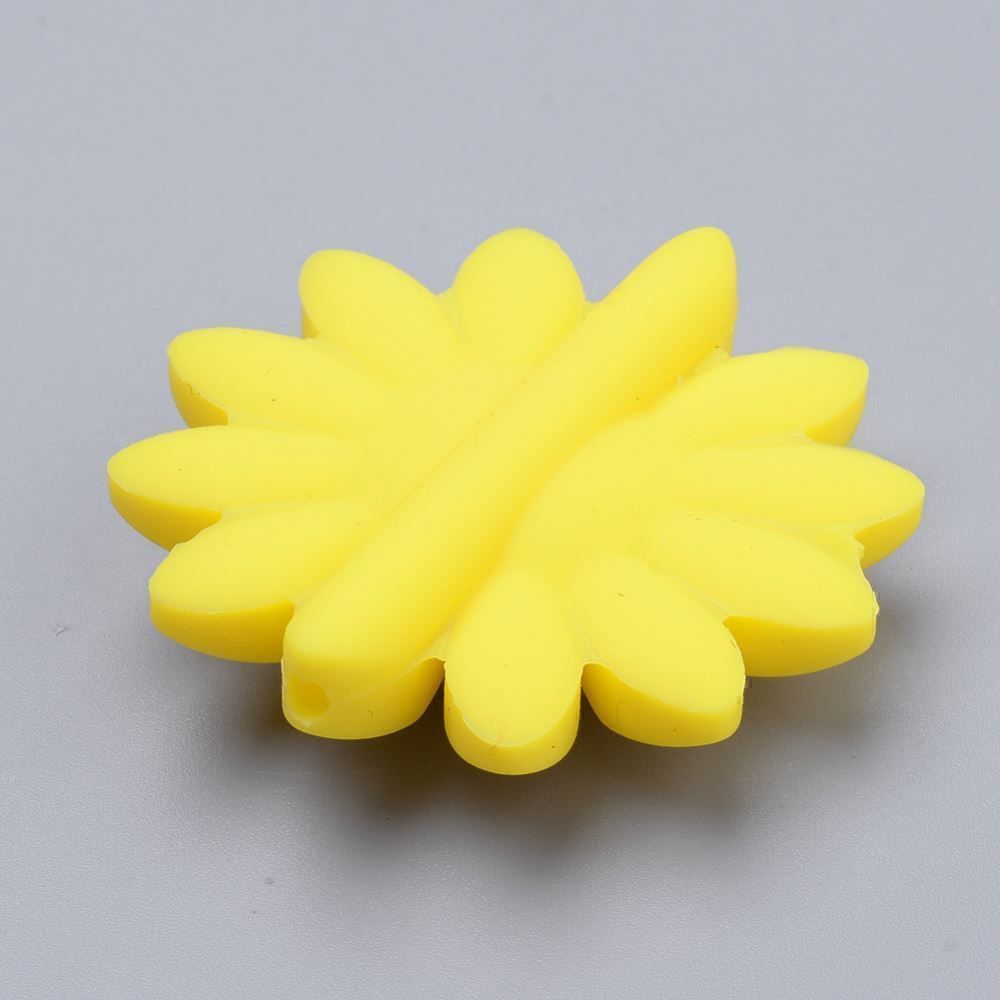 Perle (finte): Perle Silikon Sonnenblume 40x10mm – Nuovo (secondo la descrizione) da Alpnachstad venduto da perlengaby 1