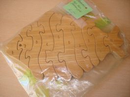 HOLZ PUZZLE Fisch mit Zahlen 1 bis 10 (Masse 27 x 17 x 2cm)