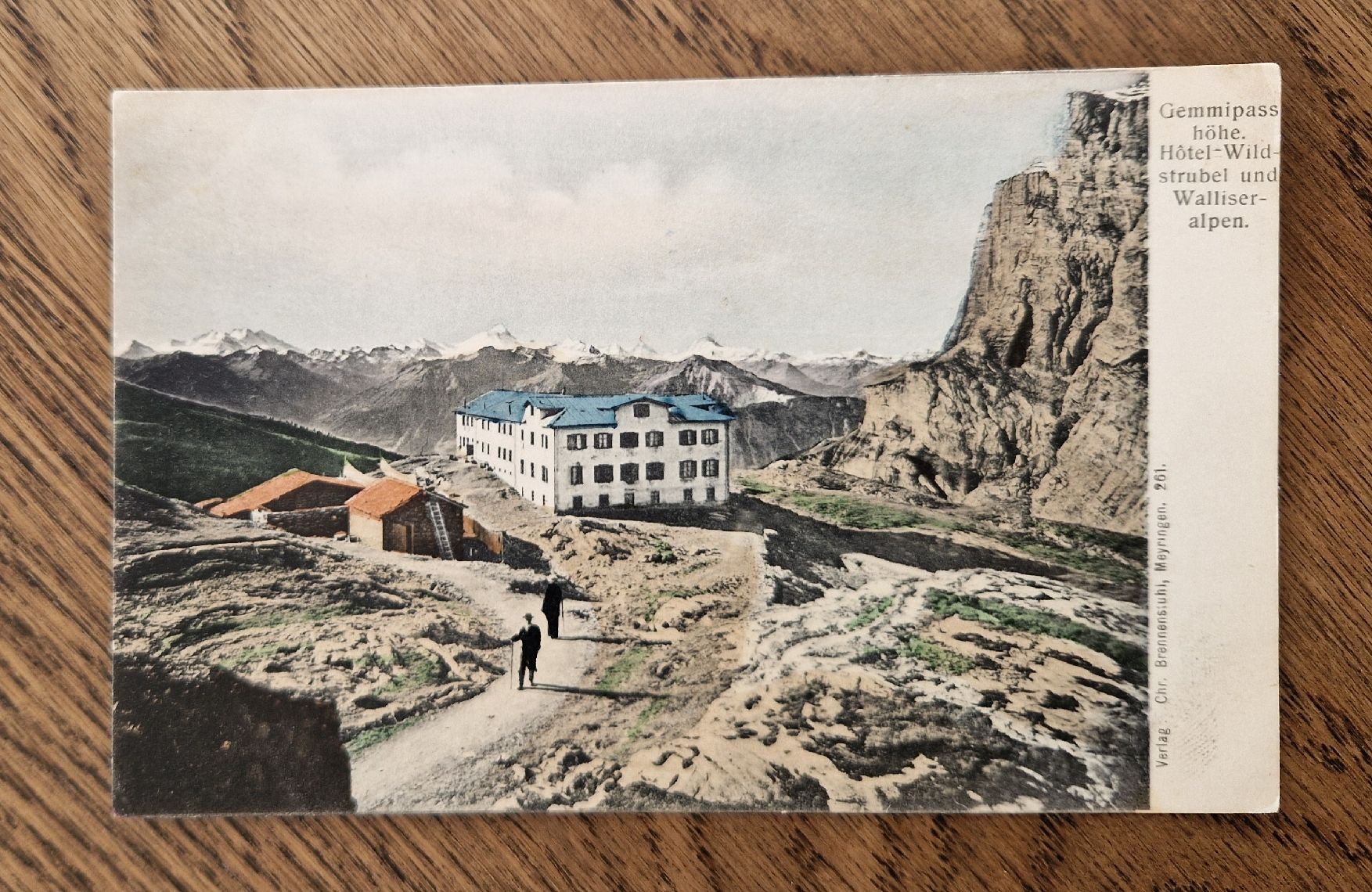 Cartoline postali: Gemmipasshöhe mit Hotel Wildstrubel – Usato da Ebikon venduto da Donar50
