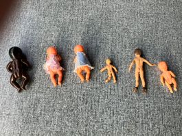 6 alte Puppen für die Puppenstube, antik