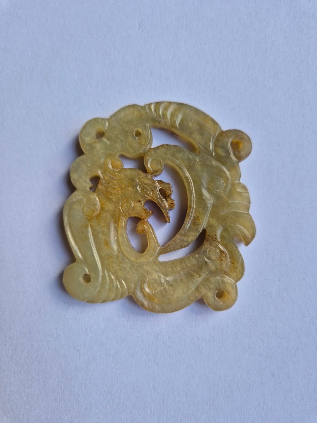Ciondoli: Funf Nephrit Jade Objekte, Muschel, Taotie, Drachen, Phoenix – Usato da Sils im Domleschg venduto da piz53 8