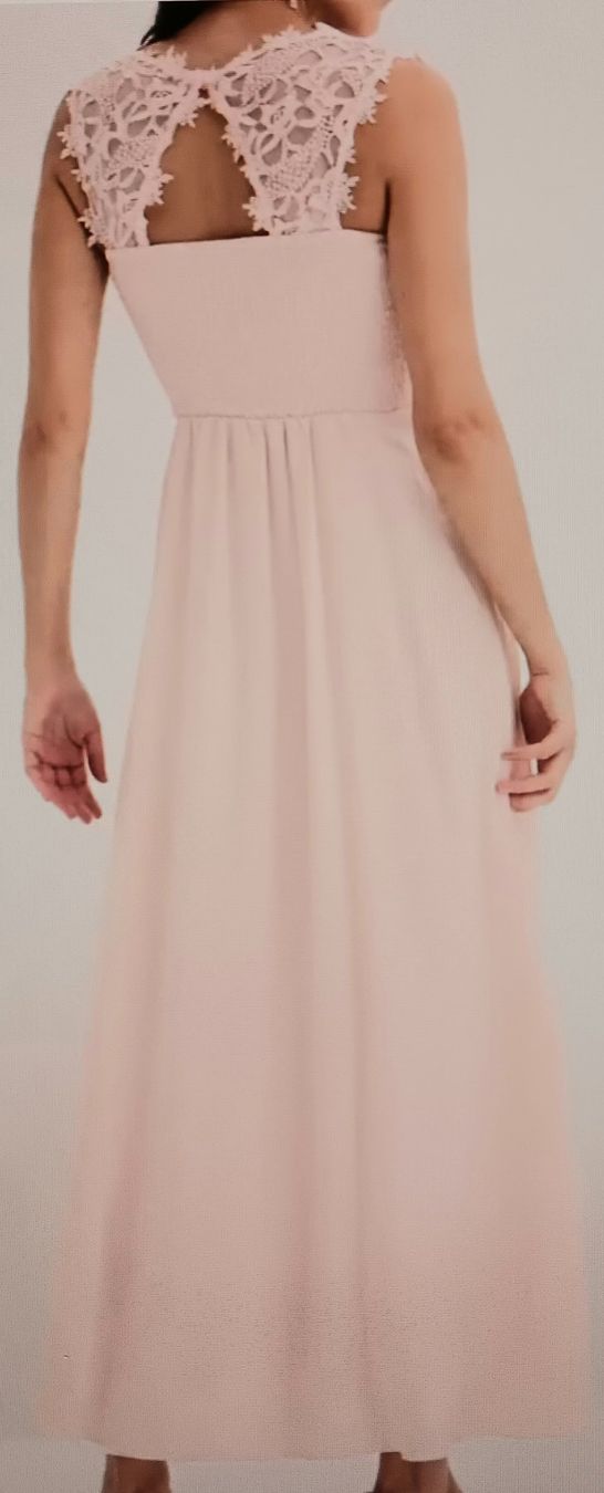 Vestiti: DAMEN / ABENDKLEID GRÖSSE 44 HELLROSA – Nuovo (secondo la descrizione) da Holderbank AG venduto da DINOS-PHILA 1