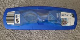 Kinder Schwimmbrille blau mit Etui (Zustand neu)