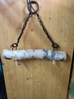 Rustikale Birkenholz Lampe - Einzigartiges Designstück!
