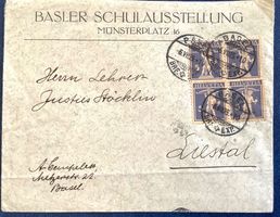 1925 Schweiz / Brief mit 4 x Tellknabe - Basel / Liestal