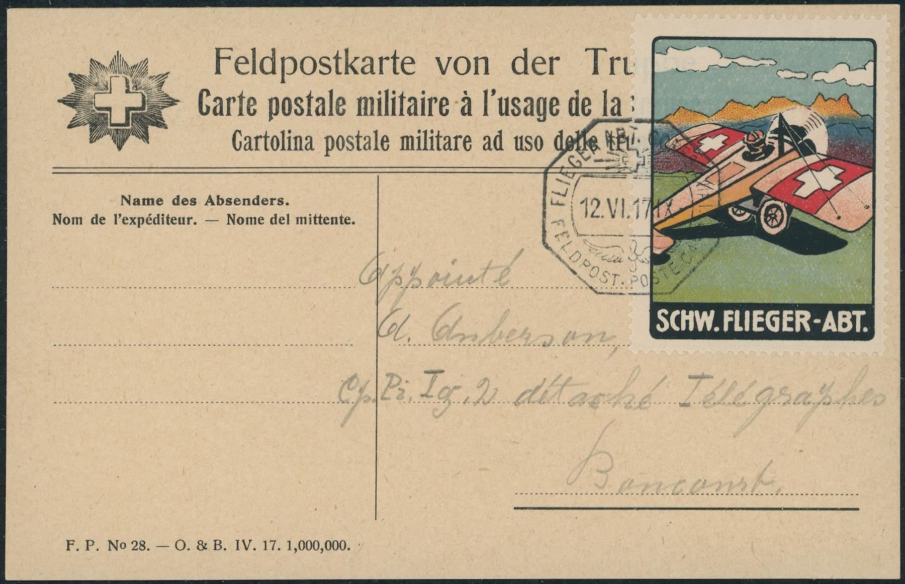 Autobahnvignetten: 1917 - Flugpost - Vignetten - Karten – Gebraucht aus Schindellegi von leecollect