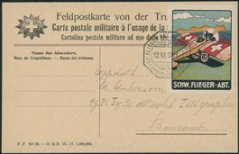 1917 - Flugpost - Vignetten - Karten