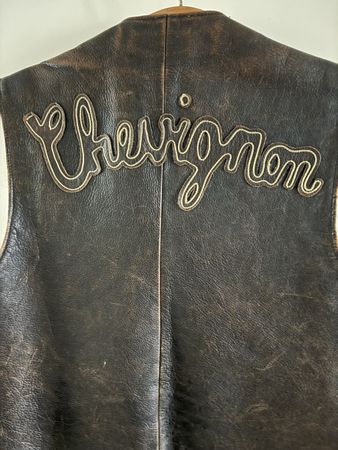 Vintage Lederweste CHEVIGNON – Echtleder – Biker Style – 189