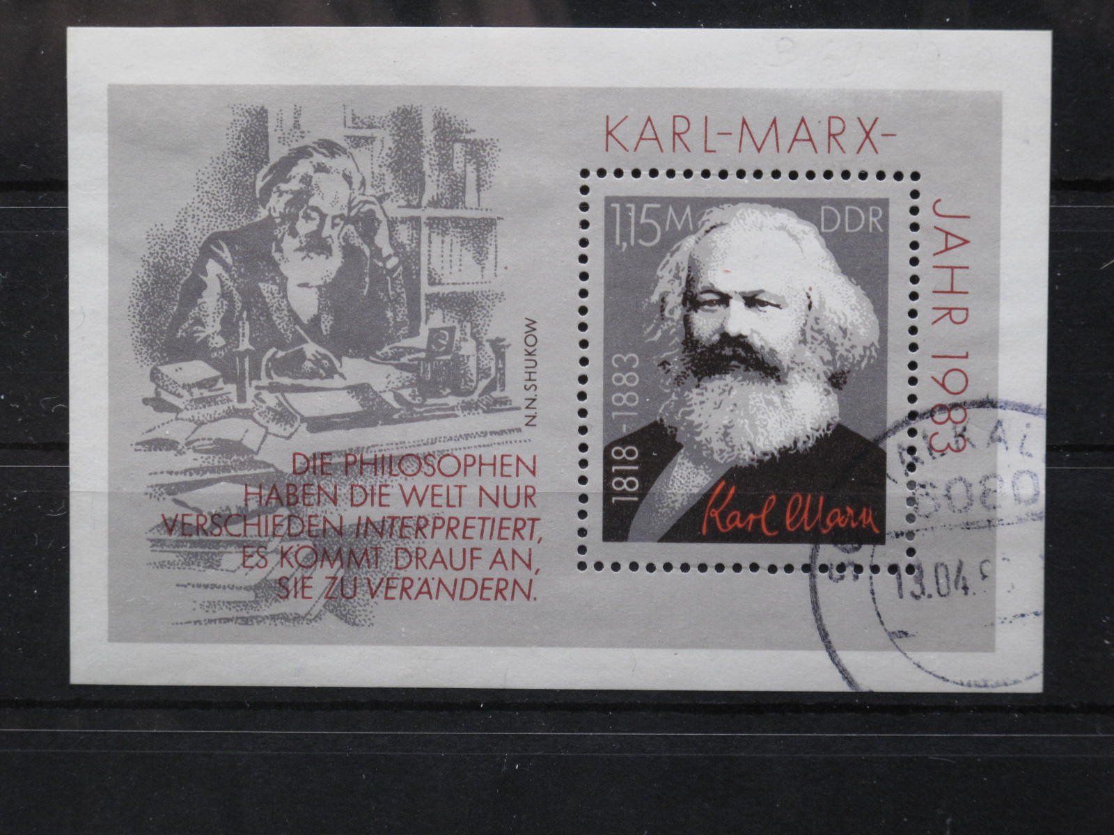Tutti i francobolli: DDR 1983 Karl Marx Block 71 gest. – Usato da Wil SG venduto da fva01