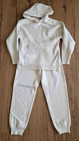 Ab 1 Fr!!!! Strick-Hosenanzug, Creme, Gr.140-152