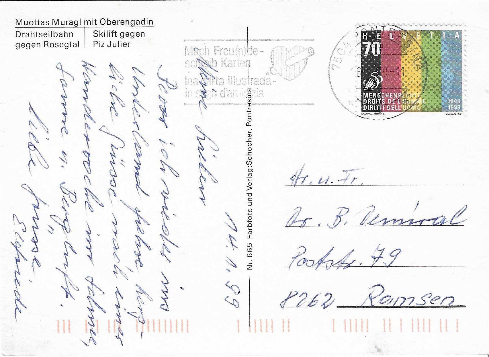 Cartoline postali: Muottas-Muragl GR – Usato da Rothrist venduto da Stranglehold 1