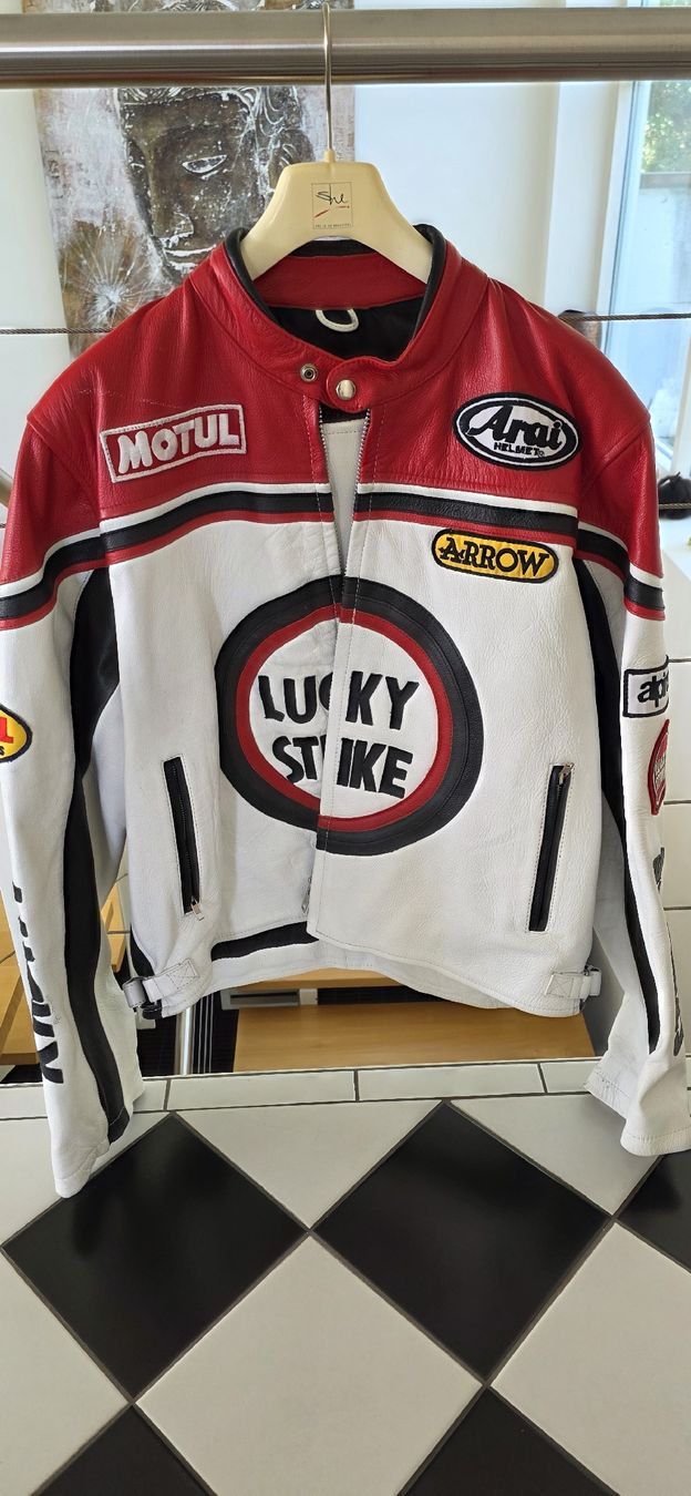 Giacche: Coole Racing-Lederjacke "Lucky Strike" - Grösse XXL – Usato da Biel/Bienne venduto da Popoff1