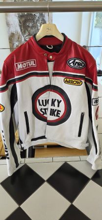 Coole Racing-Lederjacke "Lucky Strike" - Grösse XXL