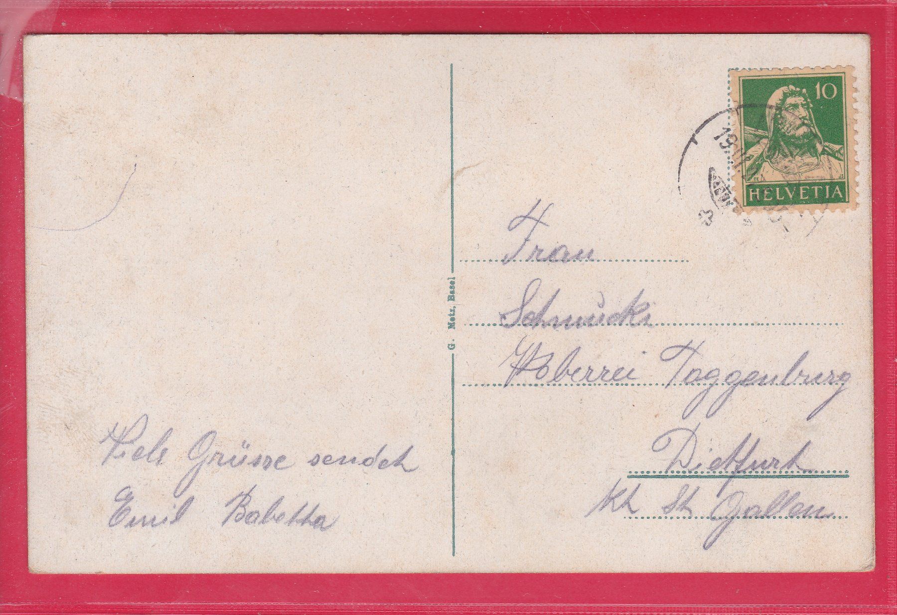 Cartoline postali: RAPPERSWIL, 19.3.1927 – Usato da Oberrieden venduto da Gebirgsstelze 1