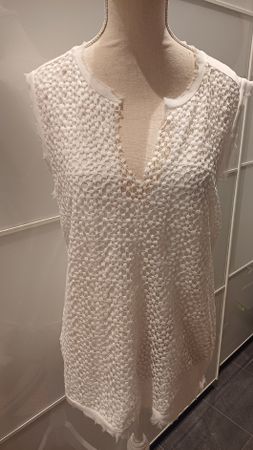 Top Promod weiss Spitze, Grösse M 