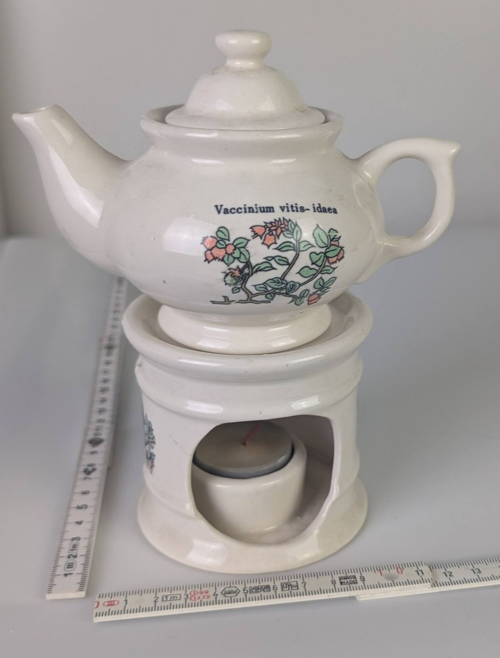 Teiere: Teekanne mit Stövchen, Keramik, Vintage, Romantisch! – Usato da Zürich venduto da 1.Simon 7