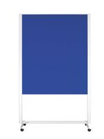 Moderationswand mobile blau 150x120cm mit Pinboardoberfläche