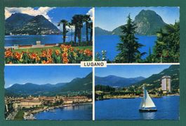 Lugano, 4 Ansichten, gelaufen, ca. 1966