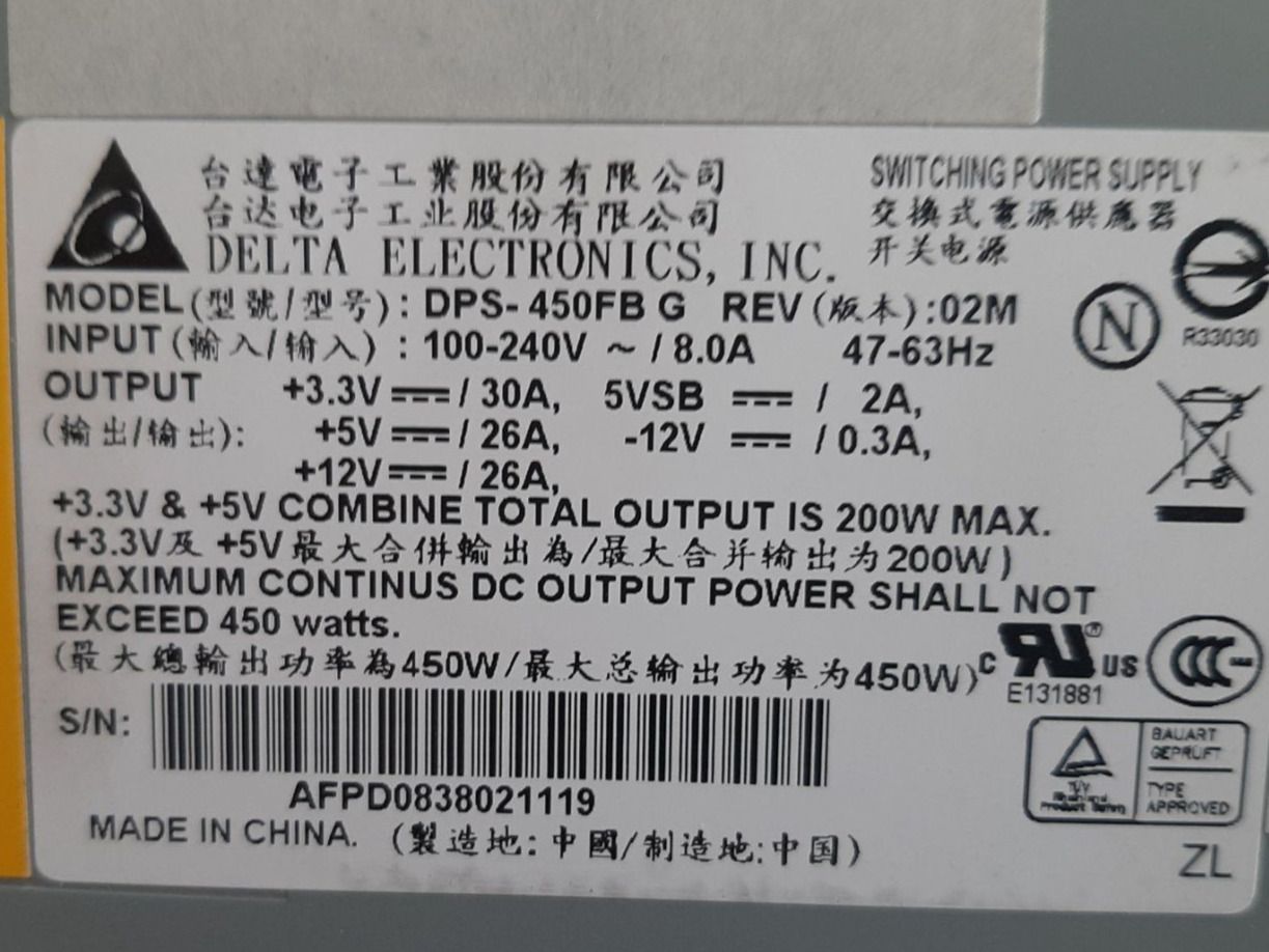Fujitsu Server: Hot-plug Server Netzteil für TX150 – Usato da Effretikon venduto da Misterdyn 3
